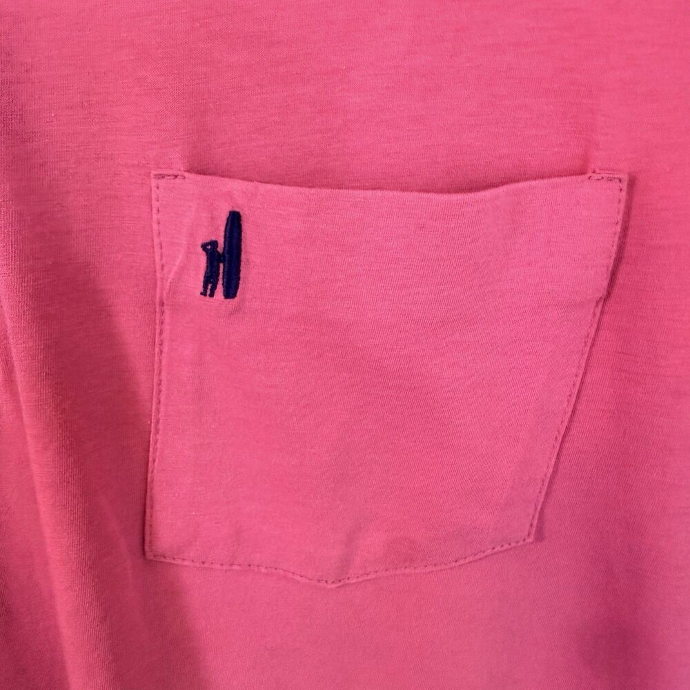 Johnnie O Polo Shirt Mens M Pink Red Logo Golf Club Short Sleeve - Picture 4 of 9